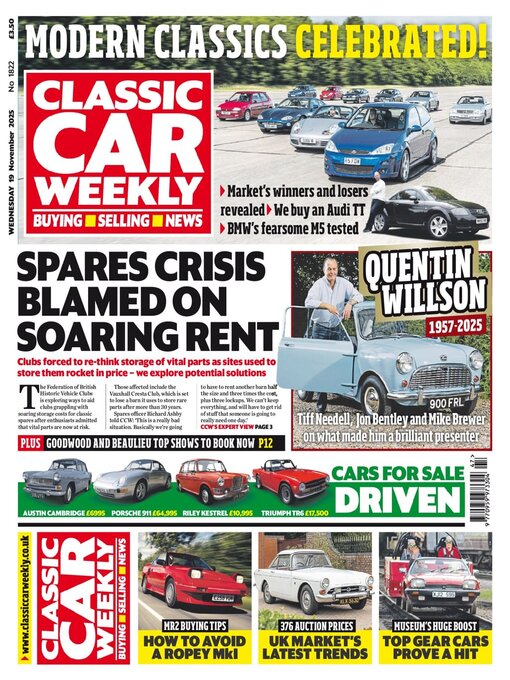 Title details for Classic Car Weekly by H BAUER PUBLISHING LIMITED - Available